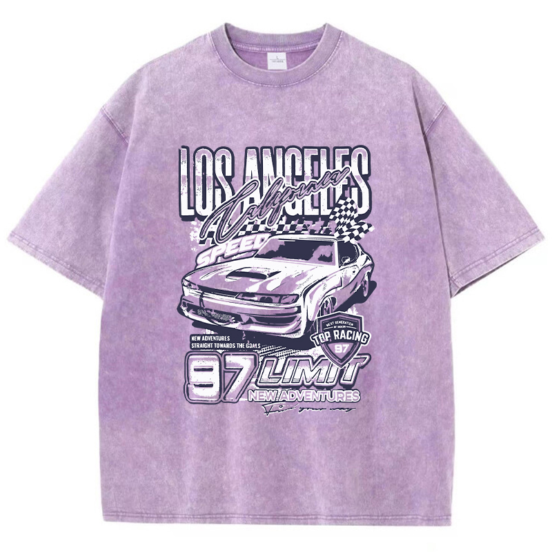 Street Fashion Los Angeles - 男性と女性のためのcalifornia los angeles Extreme Racing Tシャツ,カジュアルスポーツTシャツ,クールなクルーネックTシャツ,女性のファッション