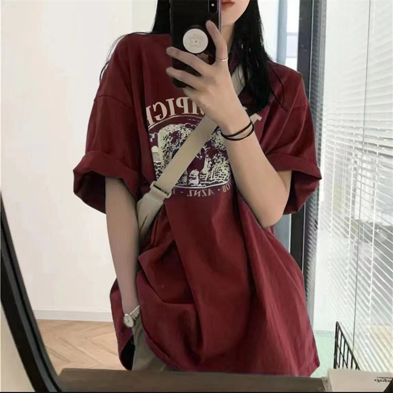 Lmq-レタリングプリントのレディースカジュアル半袖Tシャツ - Street Fashion Essentials のレビューと価格