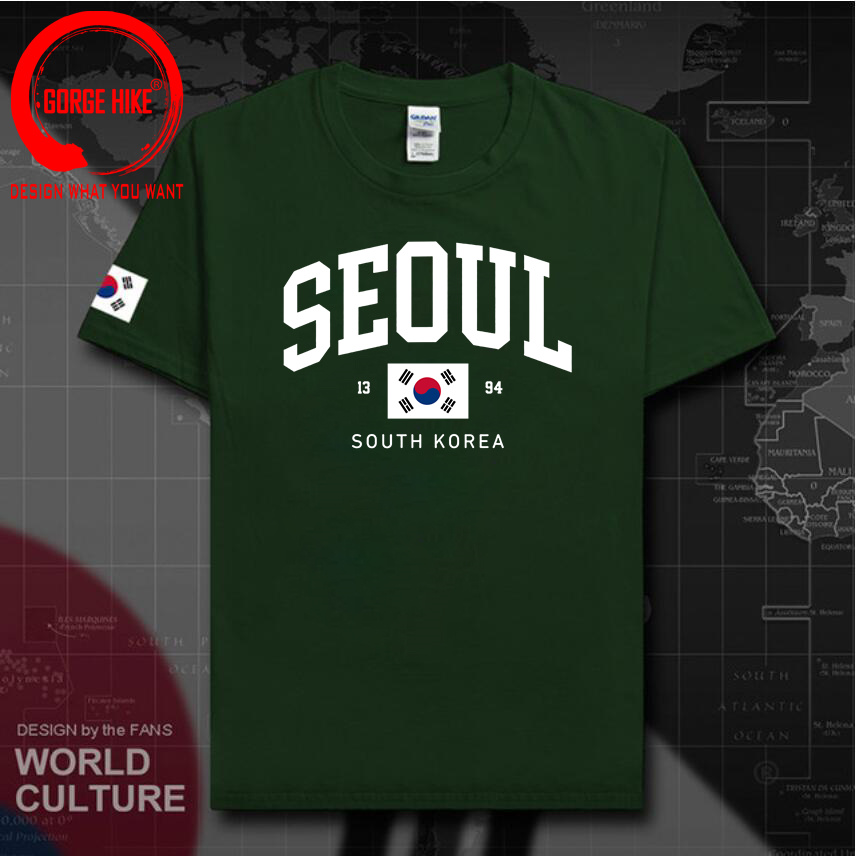 ソウル韓国旗ユニセックス Tシャツヴィンテージクラシックファ - Street Fashion Seoul のレビューと価格
