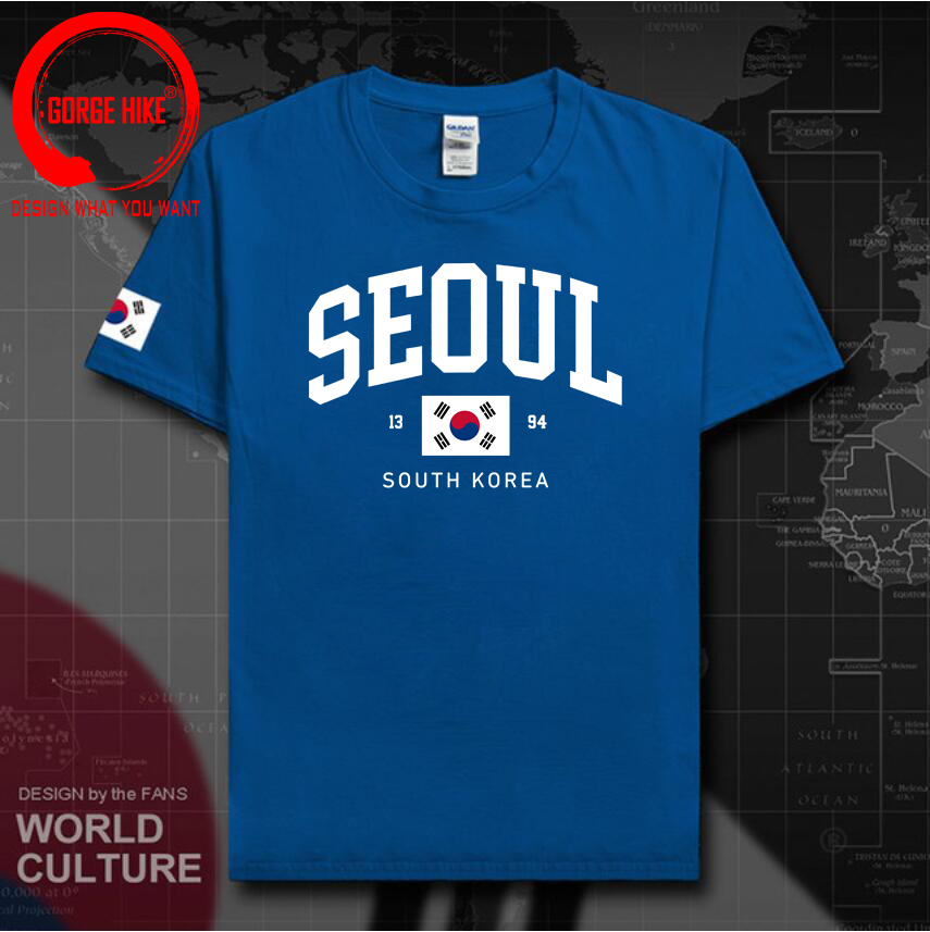 ソウル韓国旗ユニセックス Tシャツヴィンテージクラシックファ - Street Fashion Seoul のレビューと価格