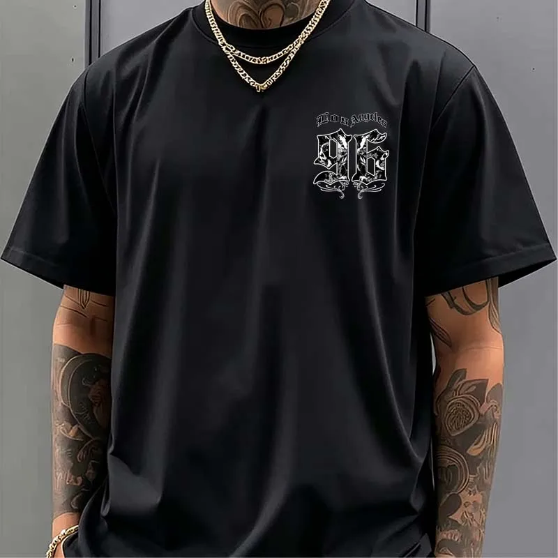 メンズ服ロサンゼルス 96 プリント Tシャツ夏ゴシックカジ - Street Fashion Los Angeles のレビューと価格