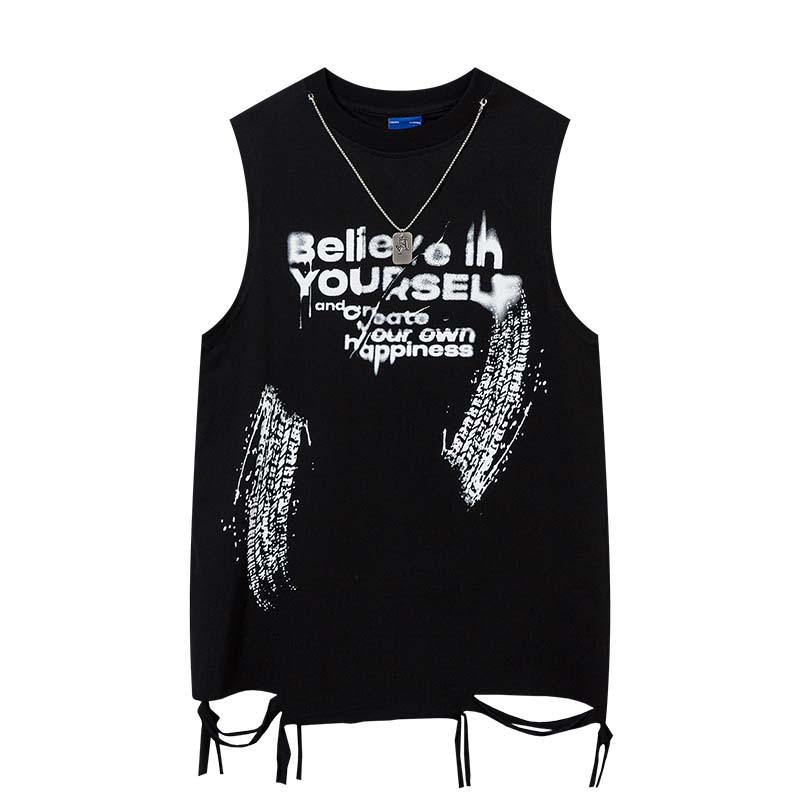メンズファッショングラフィティタンクトップスハイストリートリ - Street Fashion Graffiti のレビューと価格